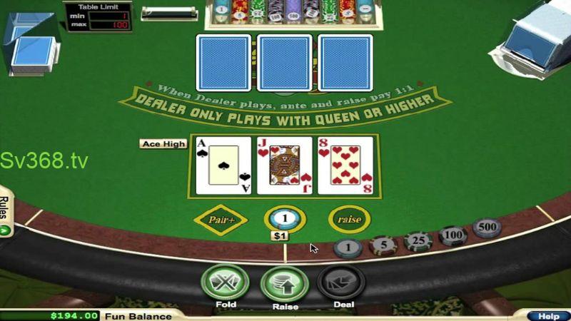 poker 3 lá So sánh bài để phân định thắng thua